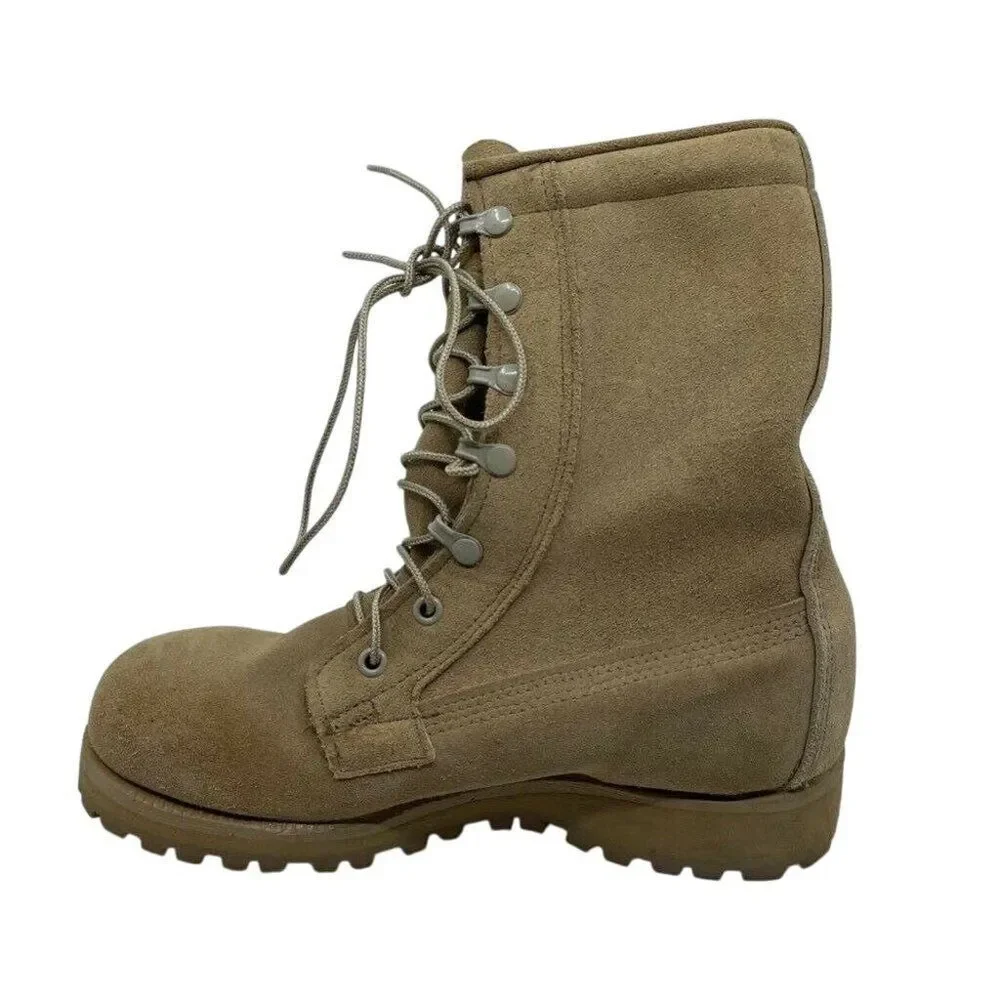 Belleville Unisex Tactical‎ Boots Combat Flight Brown Leather Lace Up 4.5 Wide